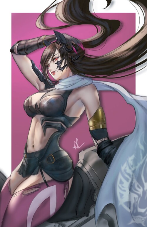  tifa lockhart fenrir and tifa lockhart final fantasy and 2 more drawn by arialla draws sample 9820f