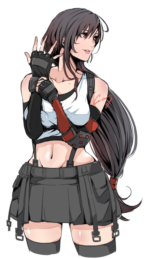  tifa lockhart final fantasy and 2 more drawn by crazy02oekaki sample 94edf7d9327360743922b1aeb29422
