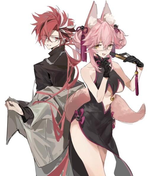  tamamo koyanskaya takasugi shinsaku and koyanskaya fate and 1 more drawn by muki muki kunxd sample 