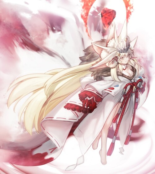  tamamo koyanskaya and koyanskaya fate and 1 more drawn by shoori migiha sample 554a1394c947c1f91b46