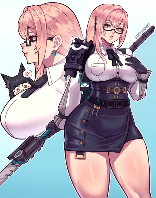  hoshimi miyabi and tsukishiro yanagi zenless zone zero drawn by luchidart sample 0f2b944bf5a2be4cdc