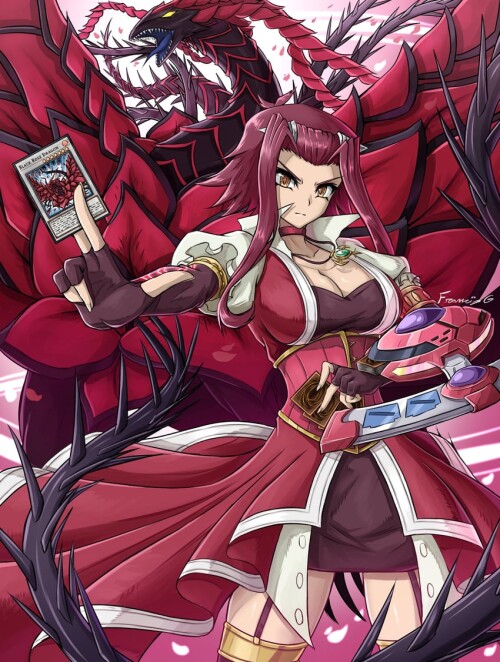  izayoi aki and black rose dragon yu gi oh and 1 more drawn by fgsketch sample 7ffd48cef5be0bc17b2f5