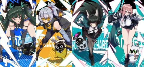  qingyi hoshimi miyabi tsukishiro yanagi soldier 11 paperboo and 3 more zenless zone zero drawn by y
