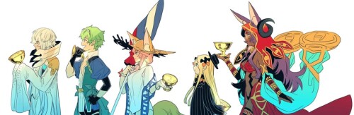  tamamo abigail williams tamamo no mae queen of sheba asclepius and 2 more fate and 1 more drawn by 